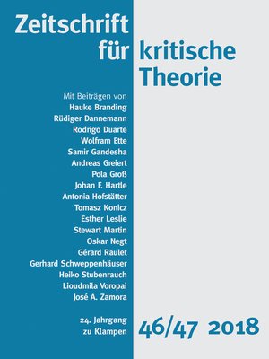 cover image of Zeitschrift für kritische Theorie / Zeitschrift für kritische Theorie, Heft 46/47